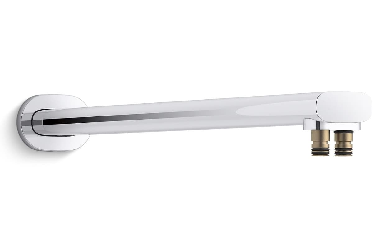 Overhead Shower Arm Round 483 mm With Wall Flange | Chrome Finish — image 1