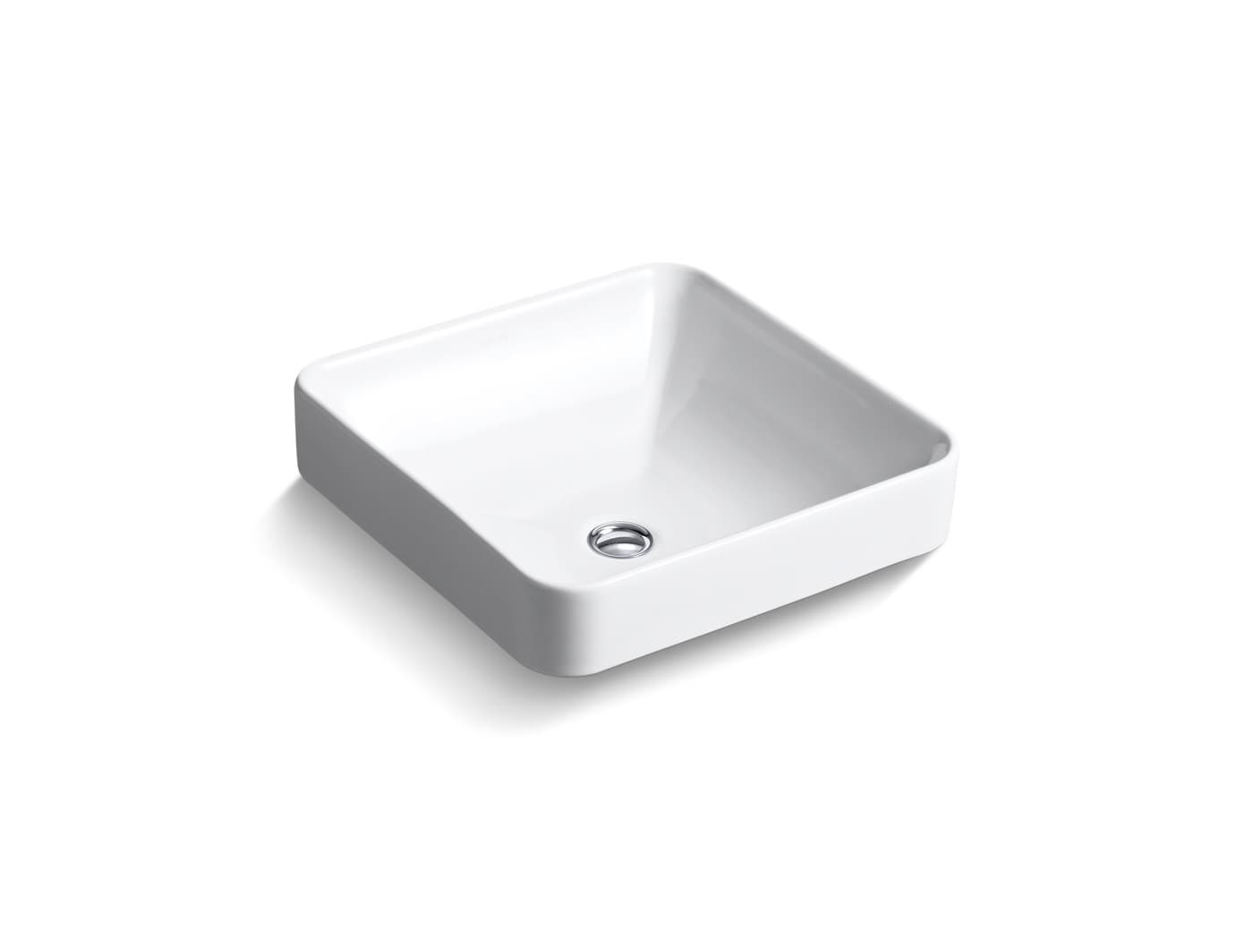 Forefront™ 413 mm Square Wash Basin Without Tap Hole |White Finish — image 1