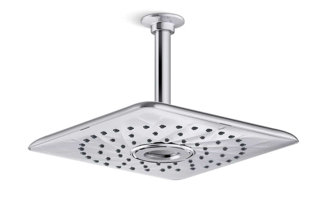 Overhead Rain Shower Square 254 mm | Chrome Finish
