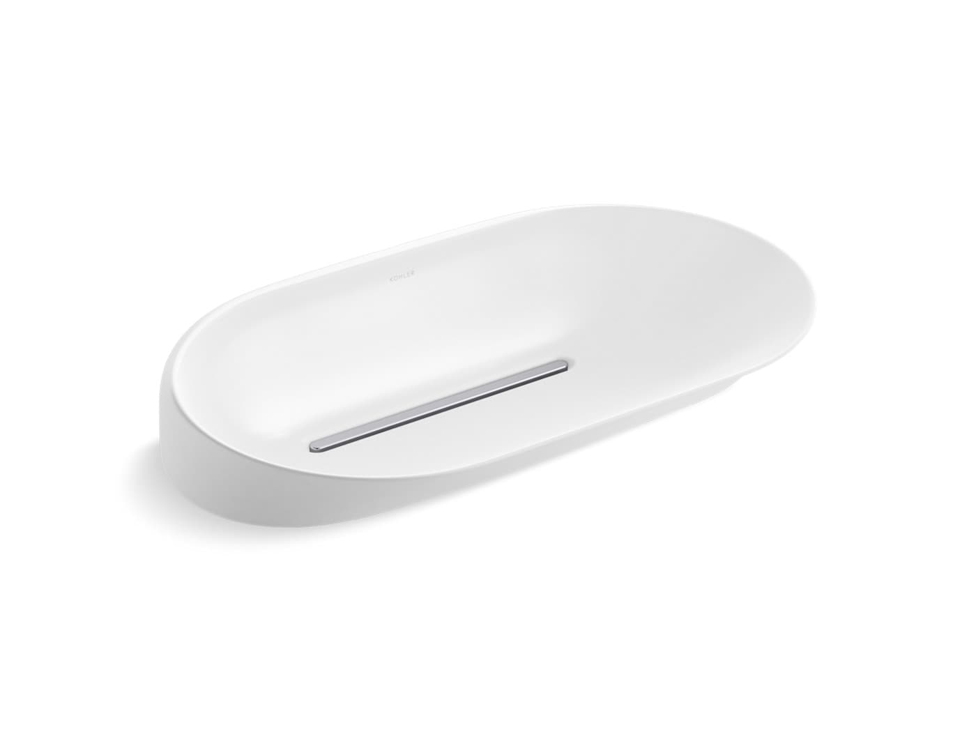 Sveda™ 663 mm Oval Wash Basin Without Tap Hole | Must Order: K-32485IN-NA Hidden Drain (Sold Separately) | White Finish — image 1