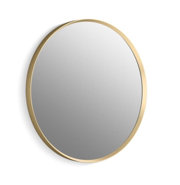 Round Framed Mirror 559 mm | Brushed Gold Finish