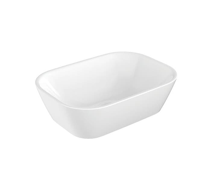 Span Square Wash Basin Without Tap Hole| 480 x 340 mm | White Finish — image 1