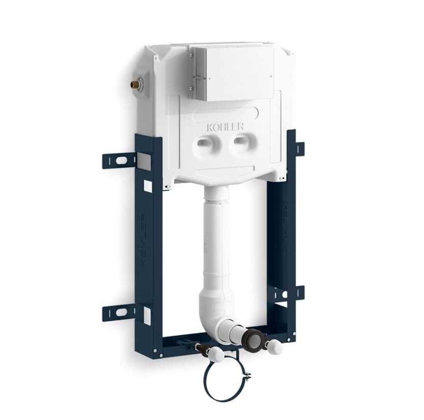 Evo Fit™ Pneumatic Concealed Tank With Half Frame | Finish: White