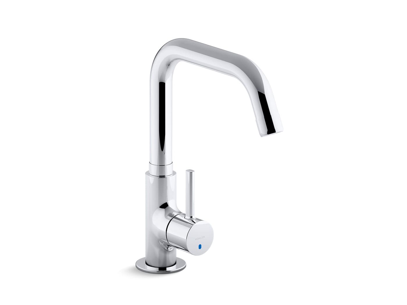 Cuff Sink Cock (Cold Water Only) With 165 mm  Long Swivel Spout | Chrome Finish  | For Kitchen Use