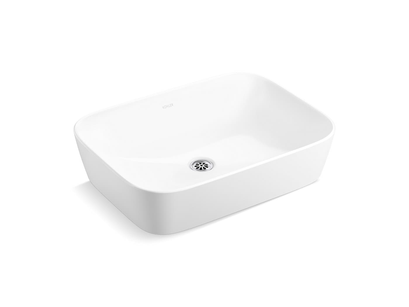 APT™ 550 mm Rectangular Wash Basin Without Tap Hole | White Finish — image 1