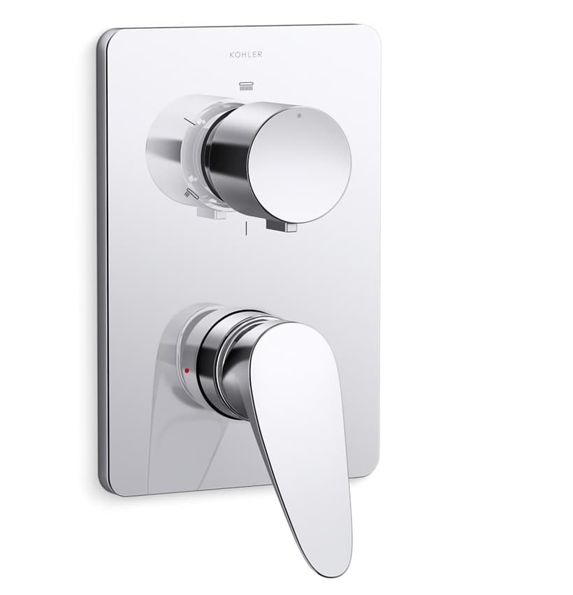 Fluence Aqua Turbo 360 Exposed Part For High Flow Single Lever Concealed Diverter | Compatible With Concealed Part (K-99924IN-CP Sold Separately) | Chrome Finish — image 1