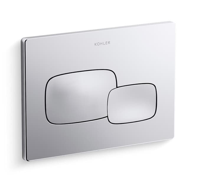 Pebble™ Pneumatic Dual-Flush Faceplate | Chrome Finish