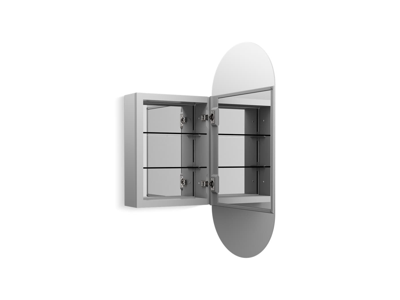 Premium Mirror Cabinet  XL 405mm x 914mm capsule | Oval Shape — image 1