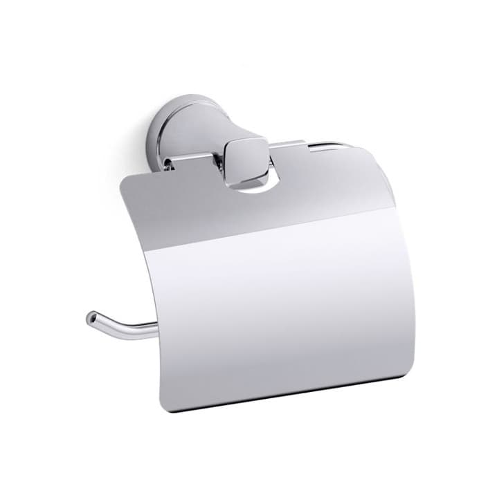 Toilet Paper Holder Square With Flap| Chrome Finish