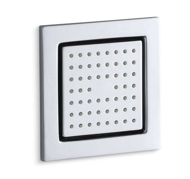 WaterTile™ Square 54-Nozzle Body Jet 124 x 124 mm Square Shape | Single Function Spray | Chrome Finish