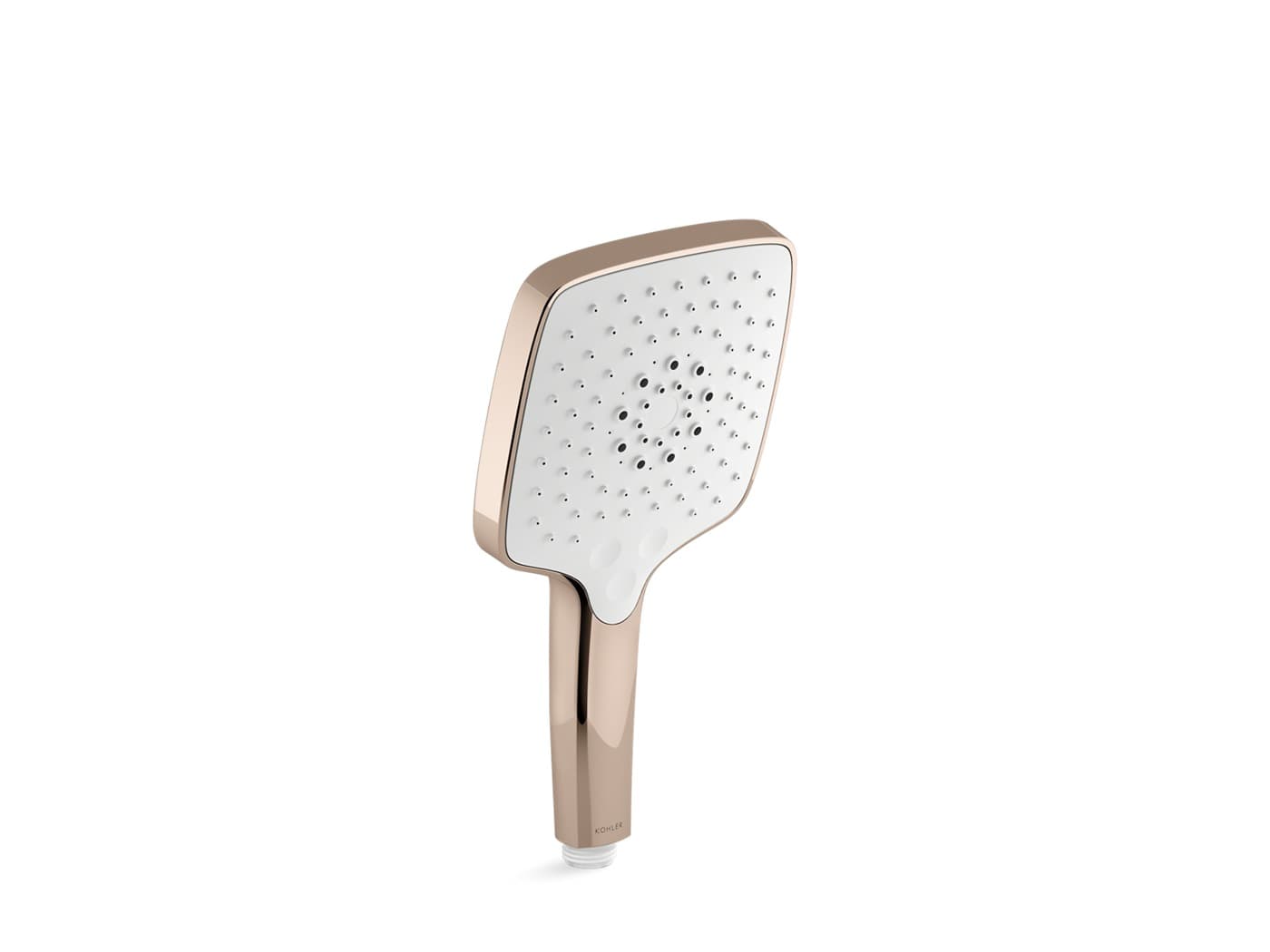 Hand Shower 130 mm Square  With 3 Flow | Compatible With Bracket (K-9040T-RGD), Flexible hose (K-11628IN-RGD) Sold Separately | Rose Gold Finish — image 1