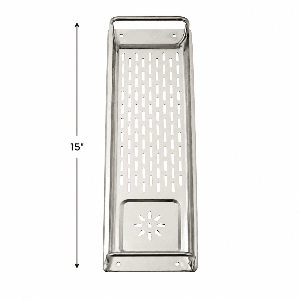 Bathroom Shelf With Rail | Pack of 2 | Size: 15" | Material: Stainless Steel — image 2