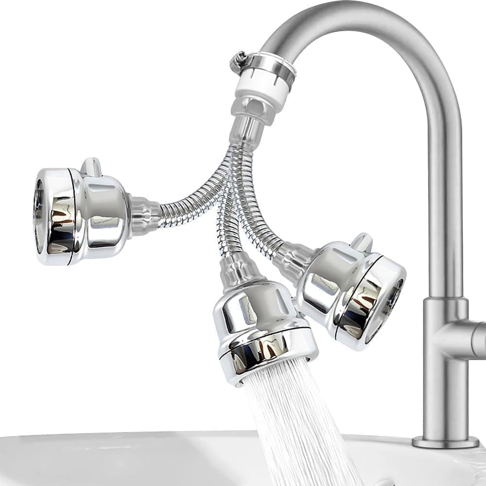 Flexible Kitchen Tap Extender | 6-Inch Flexi Neck | 2 Flow Modes: Mist & Foam | Fits 22mm-24mm Taps | Material: ABS with Chrome Plated — image 6