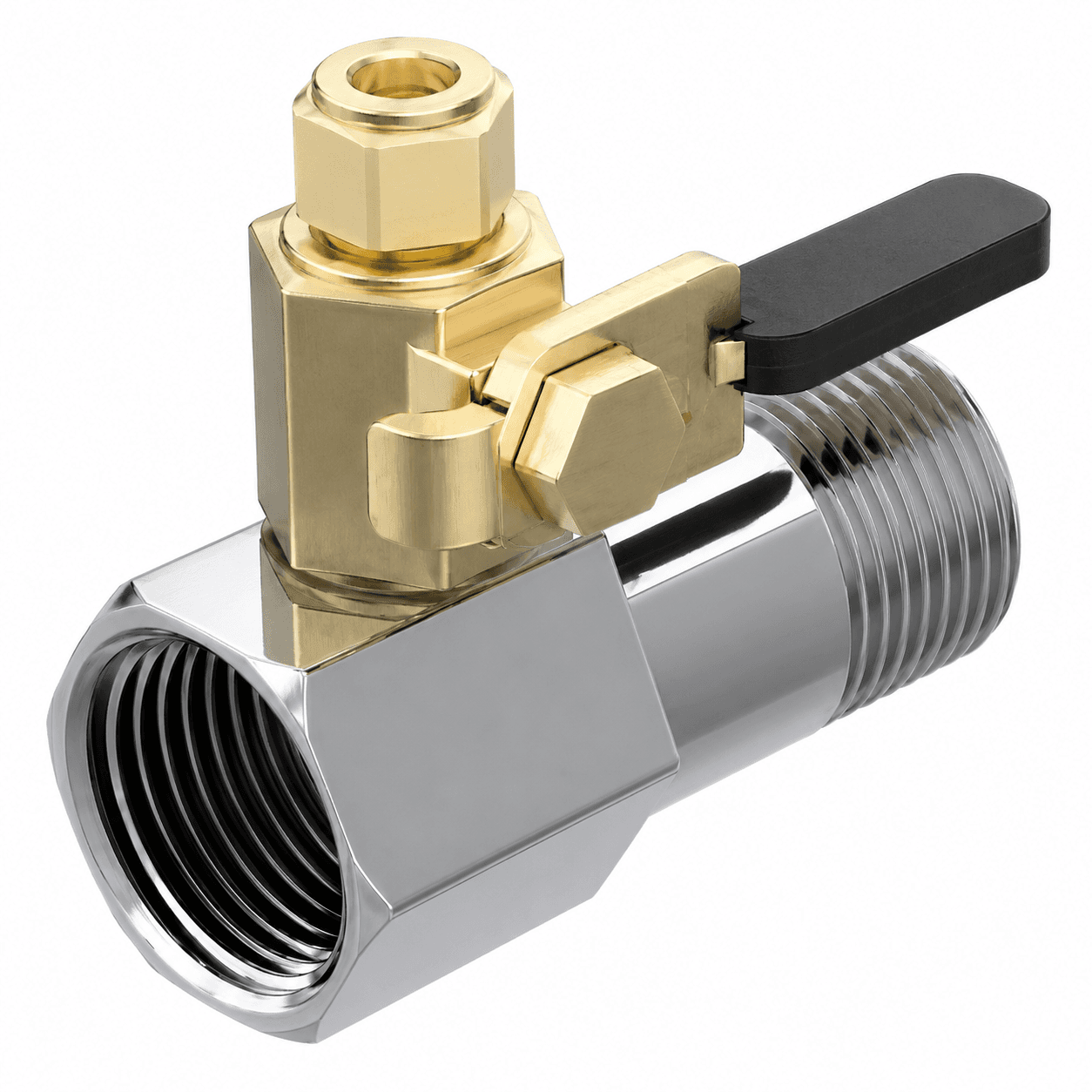 RO Valve | Material: Brass | Chrome Finish