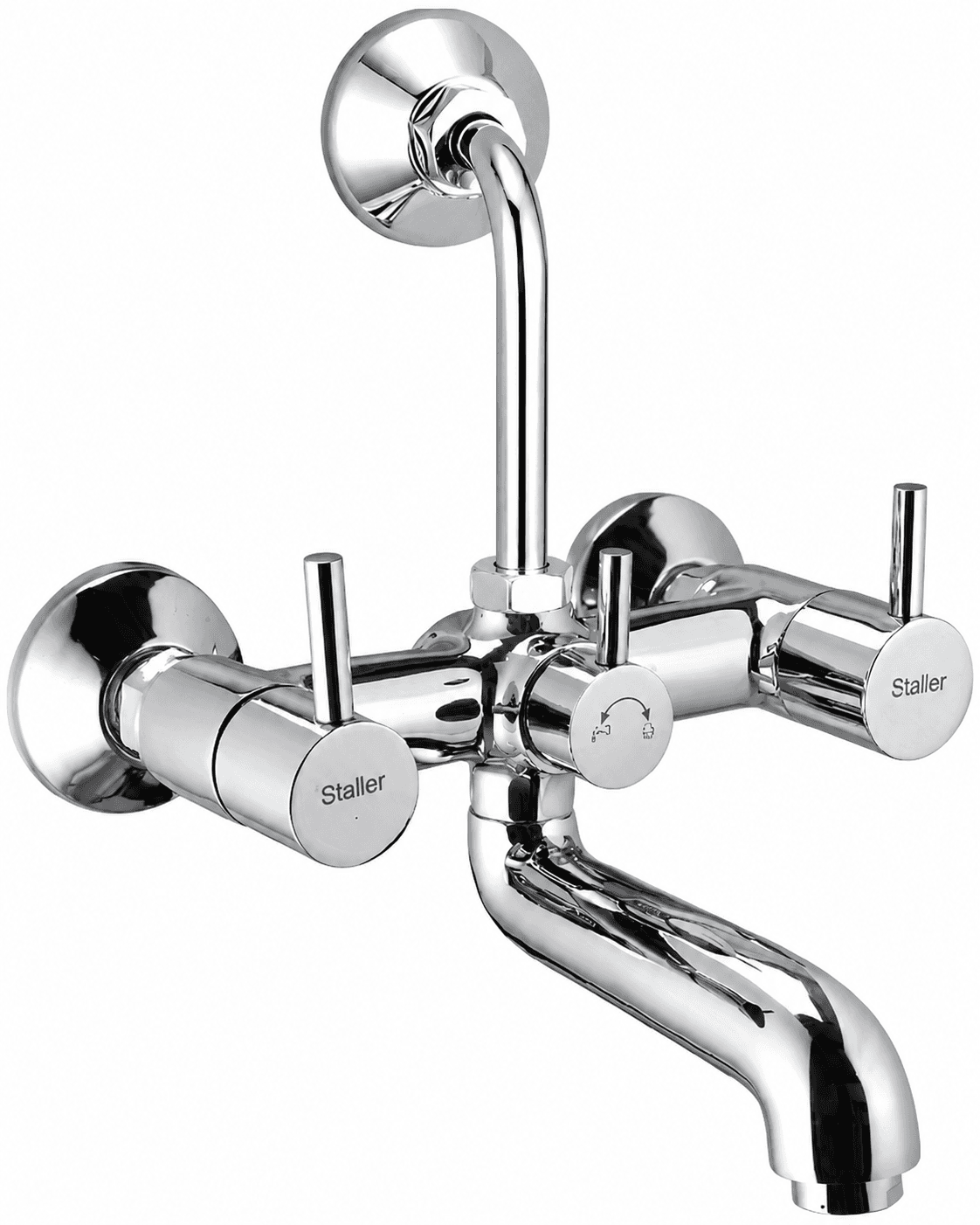 Wall Mixer With Overhead Shower Provision | Chrome Finish — image 1