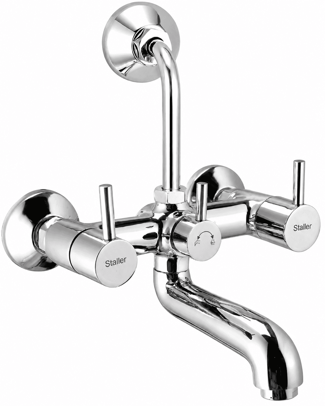 Wall Mixer Heavy With Overhead Shower Provision | Chrome Finish — image 1
