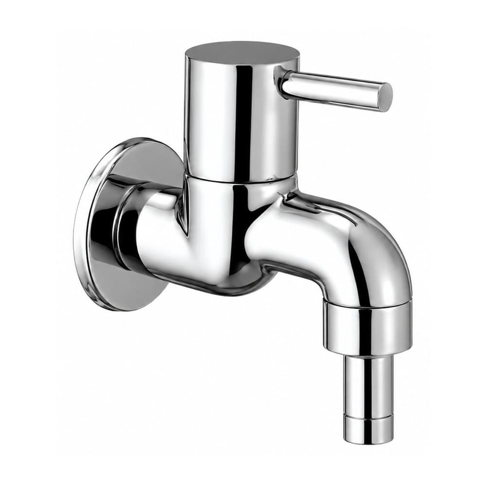 Nozzle Tap | Chrome Finish | Suitable For Controlled Flow And Hose Related Utility Use