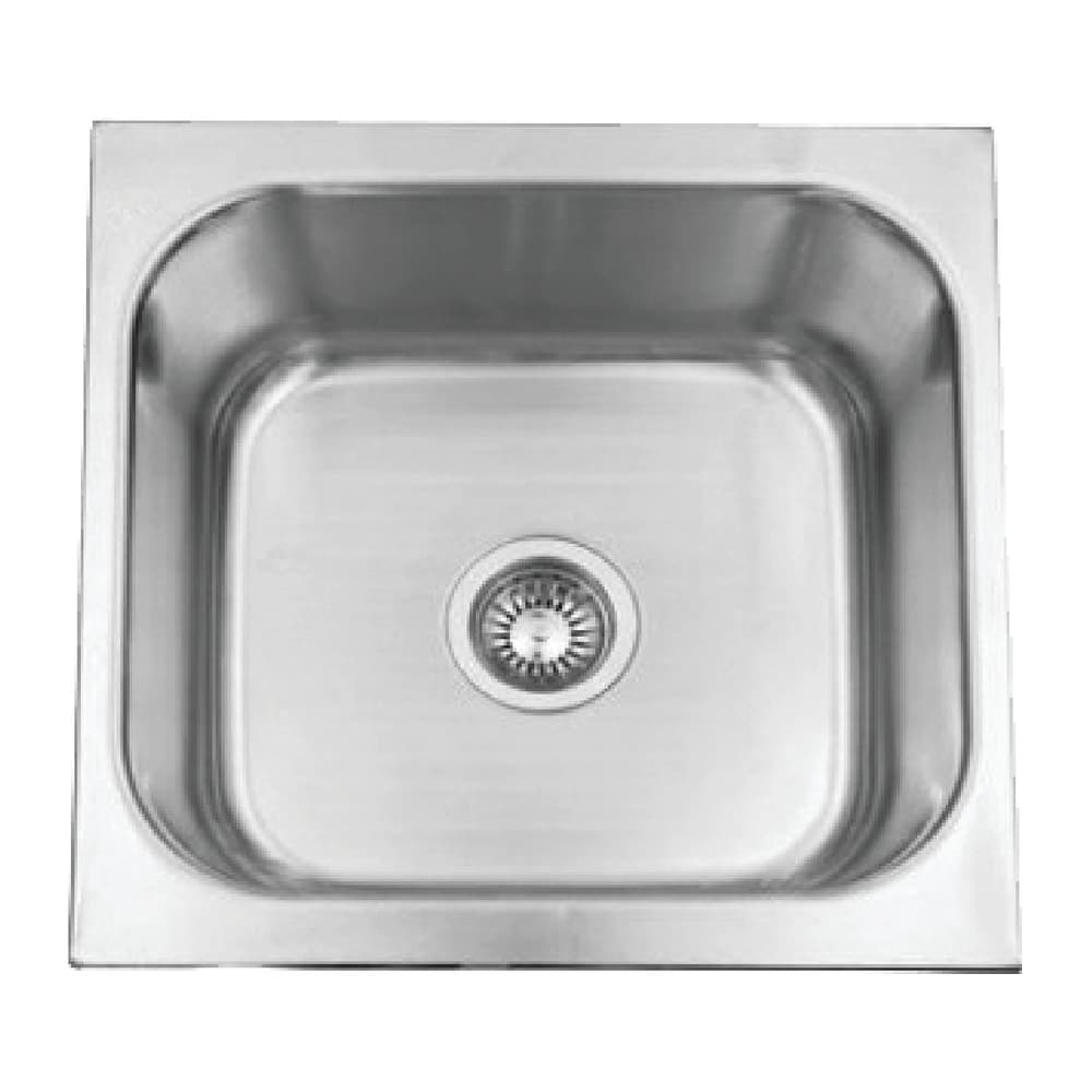 Kitchen Sink Single Bowl | Size: 18" X 16" X 8" | Material: Stainless Steel | Satin Finish — image 1
