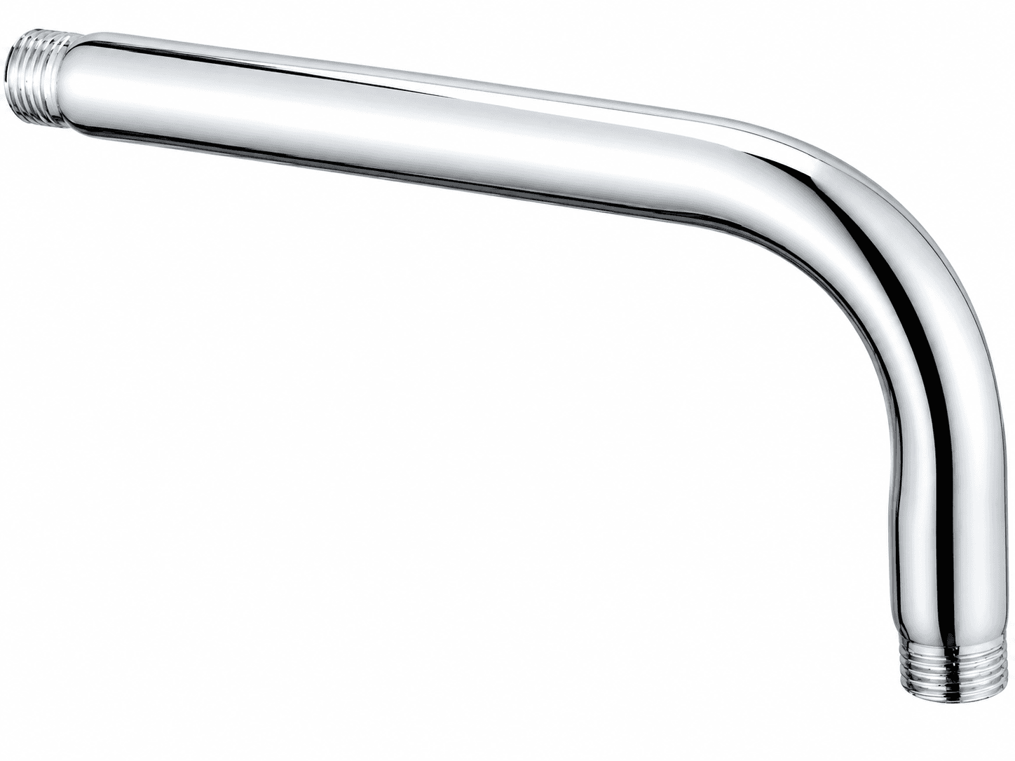 Curved Wall Mounted Round Arm | Size: 6" | Chrome Finish — image 1