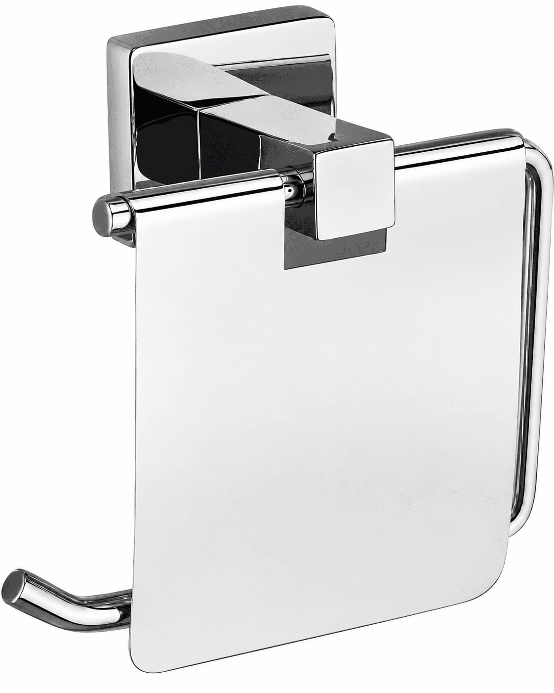 Toilet Paper Holder With Flap | Chrome Finish