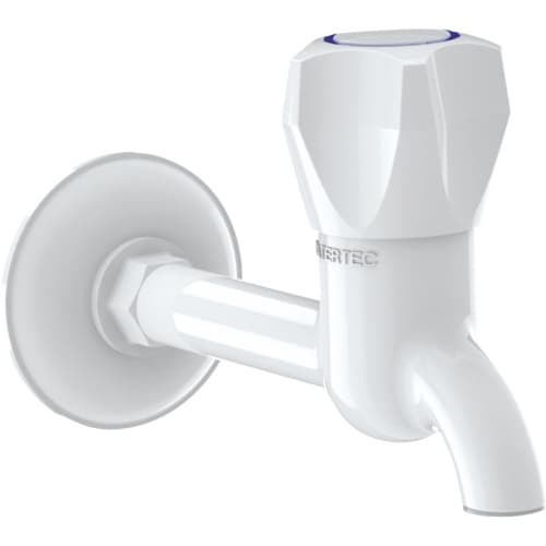 M Series 180mm Long Body Bib Tap | Material: Plastic | Finish: White Colour