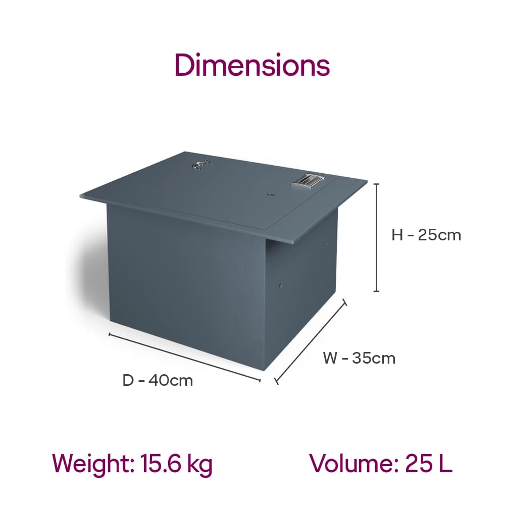 Safe NX Pro Seal | Capacity: 25Ltr | Exterior Dimensions: H250 x W350 x D400mm | Lock Type: Key Lock — image 5