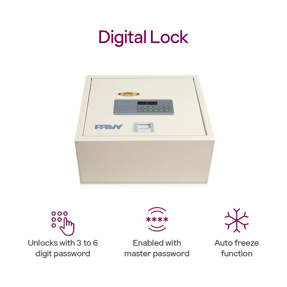 Safe Privy | Capacity: 25Ltr | Exterior Dimensions: H180 x W400 x D350mm | Lock Type: Digital — image 6