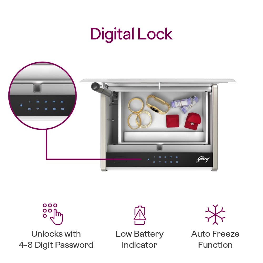 Safe Verge | Capacity: 2Ltr | Exterior Dimensions: H84 x W340 x D258mm | Lock Type: Digital — image 6