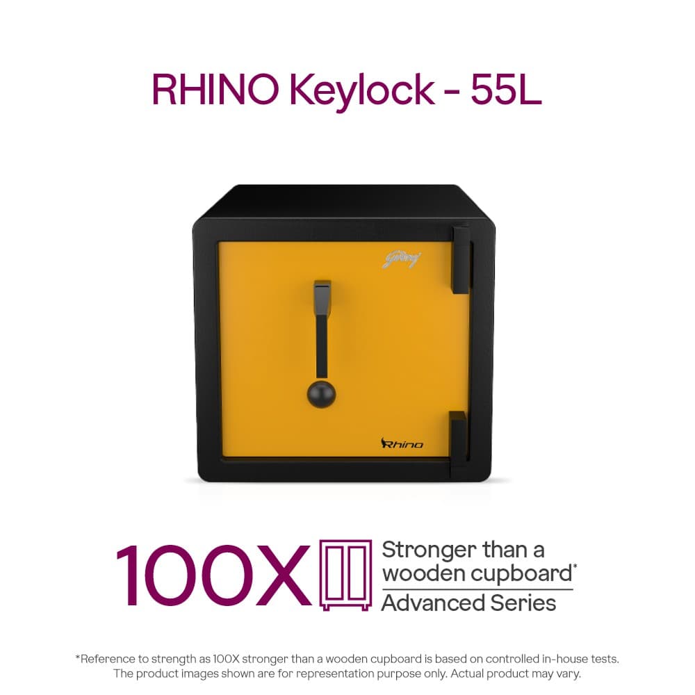 Safe Rhino V1 | Capacity: 55Ltr | Exterior Dimensions: H424 x W460 x D407mm | Lock Type: Key Lock — image 2