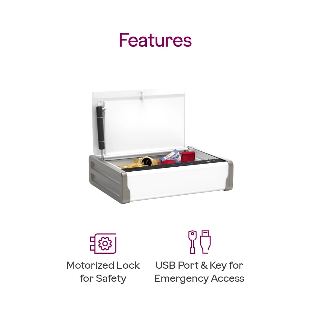 Safe Verge | Capacity: 2Ltr | Exterior Dimensions: H84 x W340 x D258mm | Lock Type: Digital — image 2