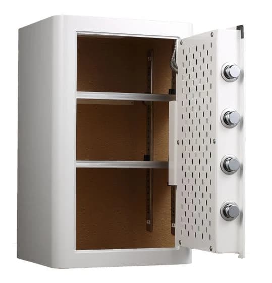Classic Fingerprint Safe | Capacity: 49Ltr | Exterior Dimensions: H580 x W360 x D320mm | Access: Fingerprint And Manual Key | Finish: White — image 8