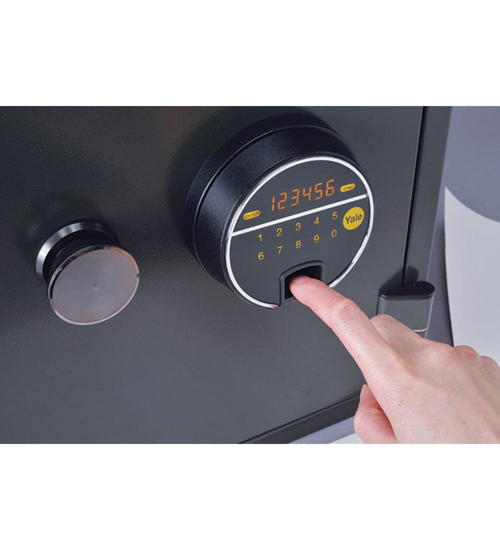Biometric Fire Safe | Capacity: 25Ltr | Exterior Dimensions: H420 x W352 x D433mm | Access: Fingerprint And PIN Code | Finish: Dark Grey — image 2