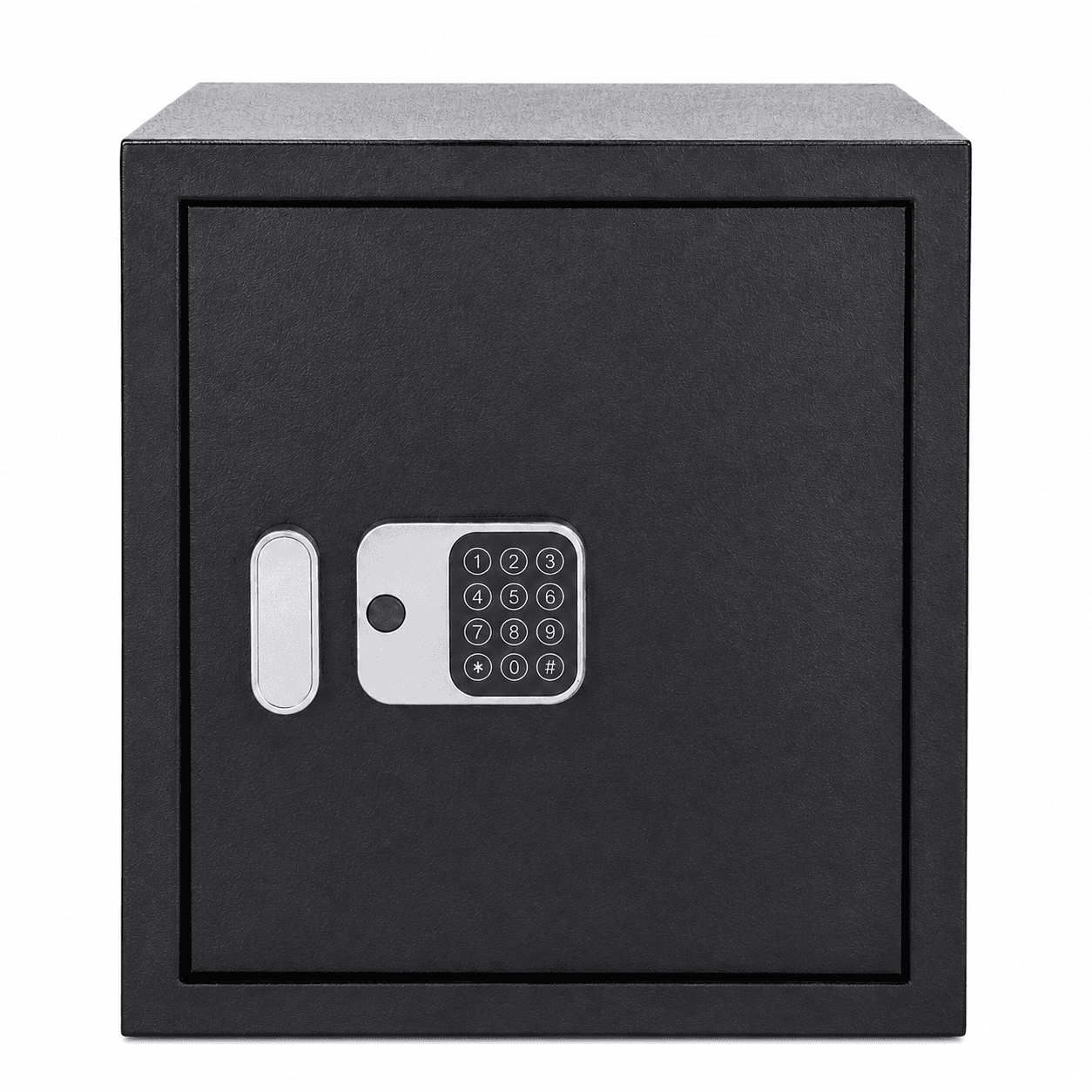 Alarmed Digital Safe | Capacity: 9Ltr | Exterior Dimensions: H200 x W310 x D200mm | Access: PIN Code And Mechanical Key | Finish: Black — image 1
