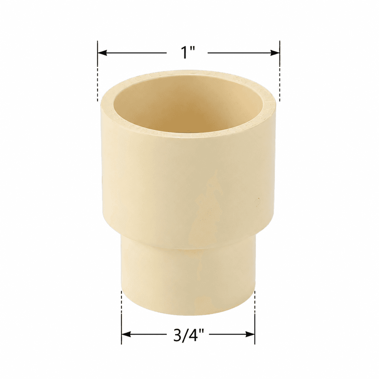CPVC Reducer Coupler | Size: 1" X ¾″ (25mm x 20mm) | For hot and cold water plumbing — image 1