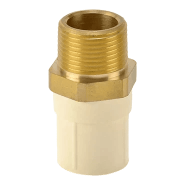 CPVC Reducing Male Adapter Brass Threaded | Size: ¾″ X ½″ (20mm x 15mm) | Type: Reducing MABT | For hot and cold water plumbing — image 1