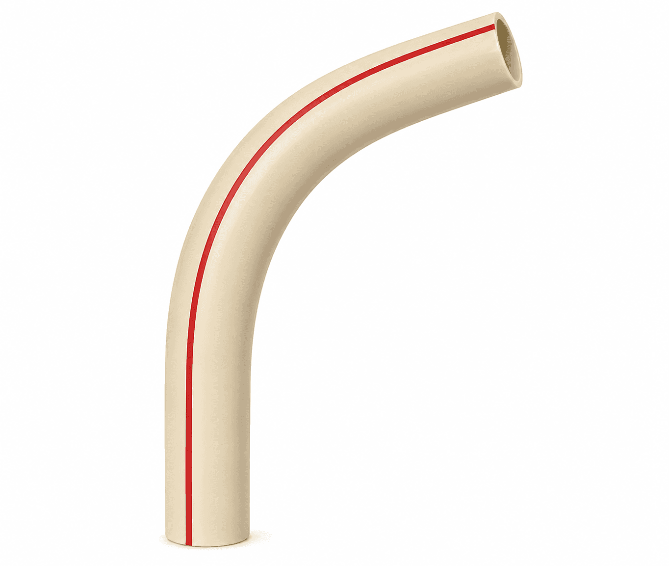 CPVC Long Bend Without Socket SCH 40 | Size: 2½″(65mm) | Type: SCH 40 | For hot and cold water plumbing — image 1