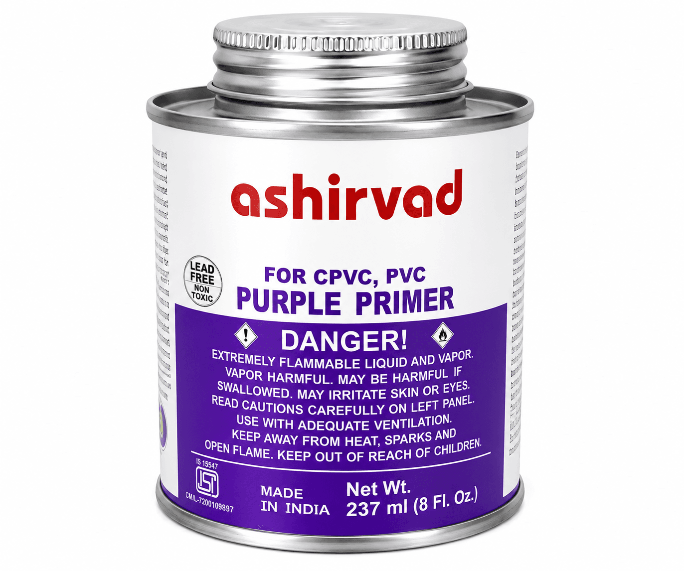 CPVC Purple Primer Tin | Capacity: 200 ml | To be applied before the Orange solvent — image 1