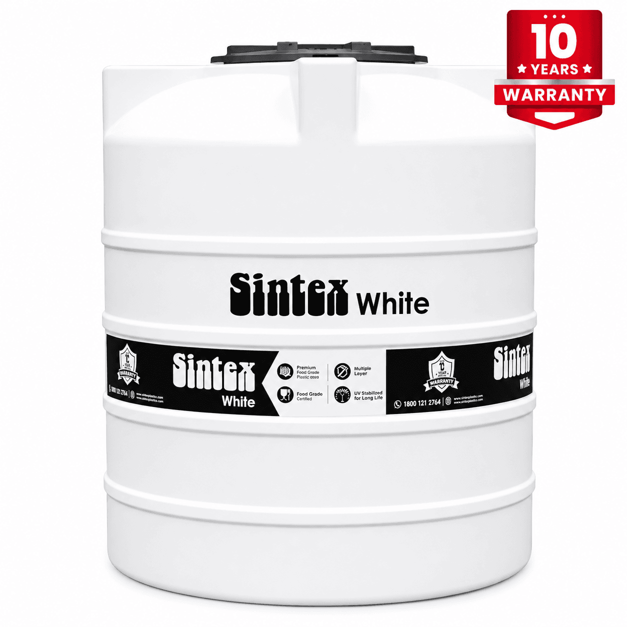 Classic Overhead Tank | Capacity: 500Ltr | Dia: 1030mm (40.55") | Height: 755mm (29.72") | Dia of Lid: 400mm (15.75") | Finish: White — image 1