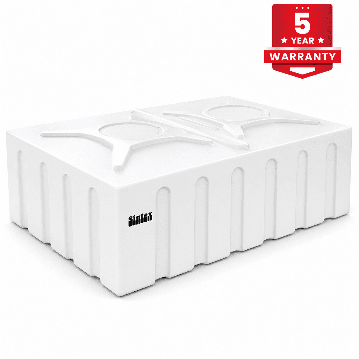 Loft Water Storage Tank | Capacity: 100Ltr | Length: 590mm (23.23") | Width: 590mm (23.23") | Height: 385mm (15.16") | Finish: White — image 1