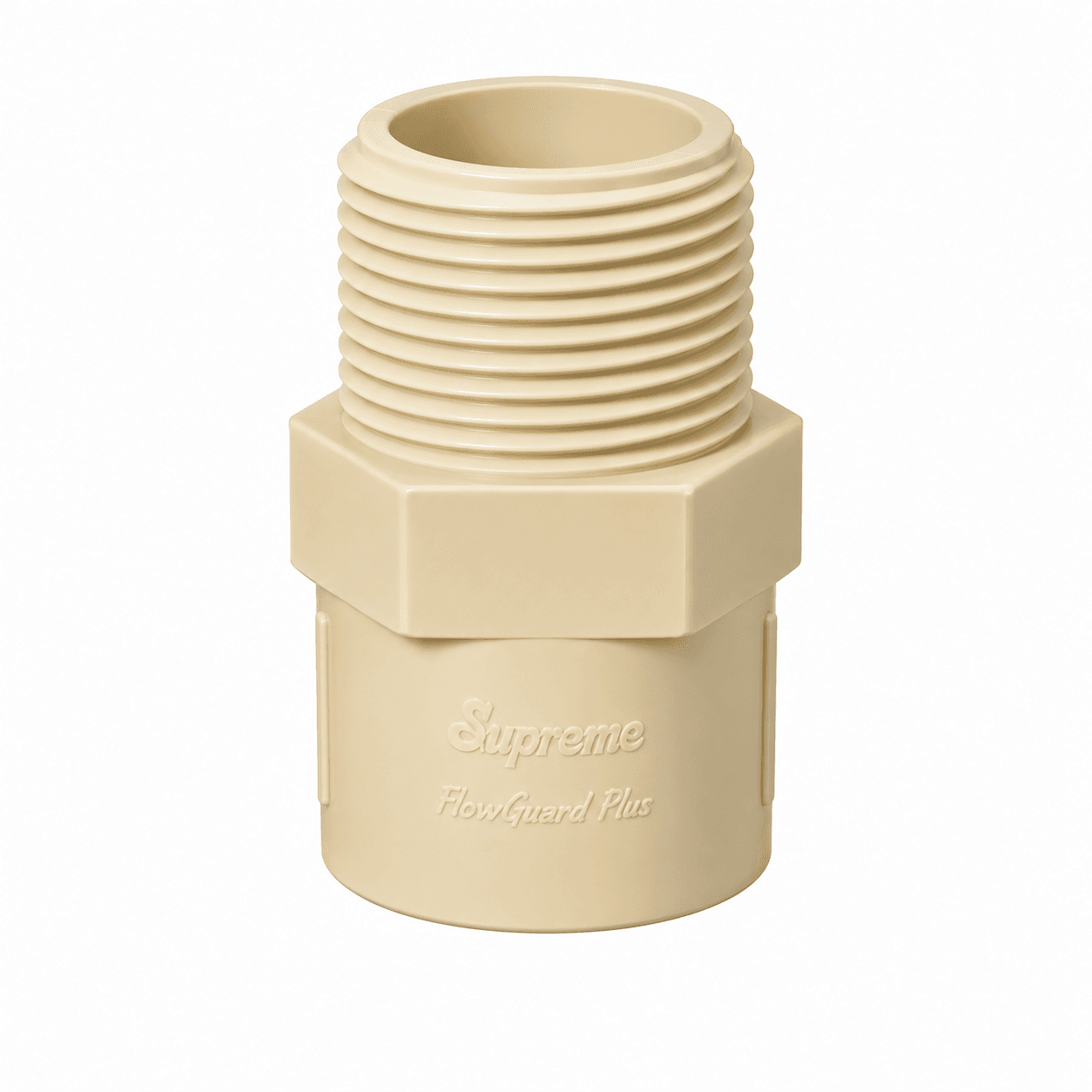 CPVC MTA Plastic - ¾″ (20mm) | For hot and cold water plumbing | Max operating temperature: 93°C | Male Adapter Plastic Threaded(MAPT) — image 1