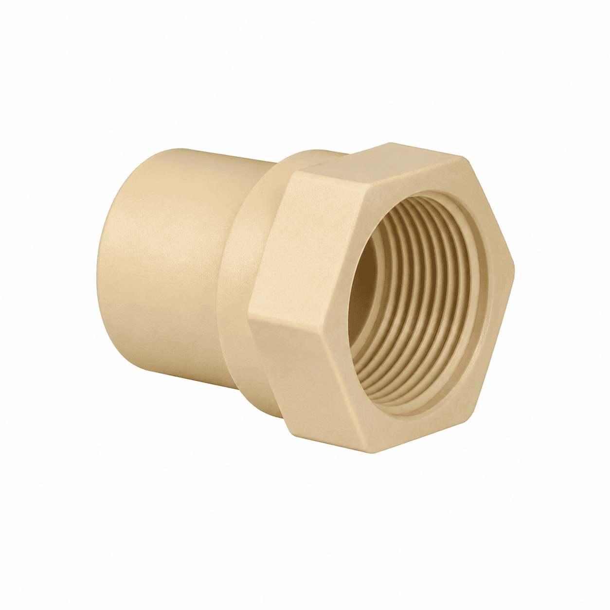 CPVC FTA Plastic - ¾″ (20mm) | For hot and cold water plumbing | Max operating temperature: 93°C | Female Adapter Plastic Threaded(FAPT)
