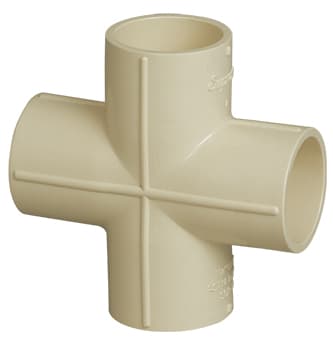 CPVC Cross Tee - ¾″ (20mm) | For hot and cold water plumbing | Max operating temperature: 93°C — image 1