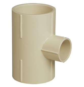 CPVC Reducing Tee -2½″ x 1" (65mm x 25mm) | For hot and cold water plumbing | Max operating temperature: 93°C — image 1