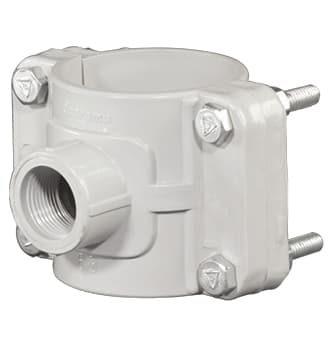 PVC Service Saddle - 75mm (2½″) | Outlet: 20mm (½″) | Pasting Type — image 1
