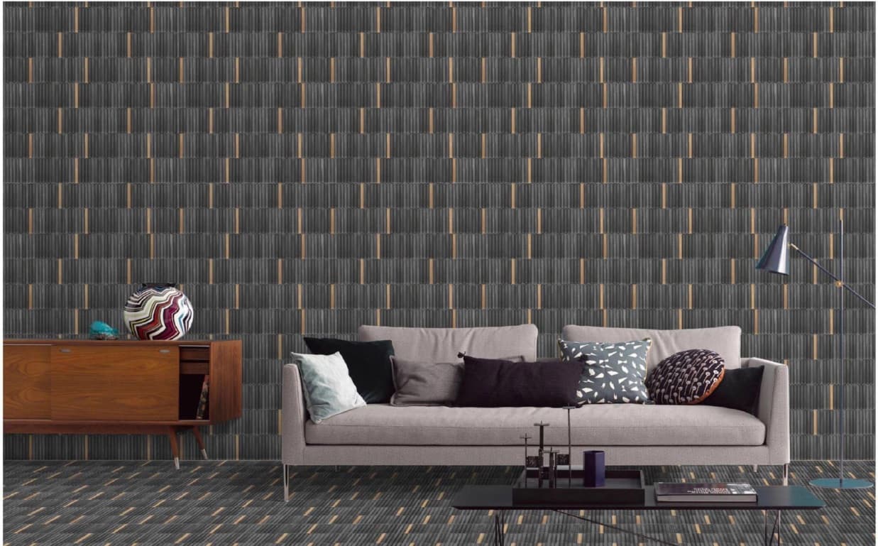 Subway Wall Tile | Size: 300 x 600 mm (1 ft x 2 ft) | Surface: Grooved | Finish: Glossy | Vitrified Tile | Coverage Per Box: 10 sq. ft. | Box Quantity: 5 pcs | Color: Grey — image 2