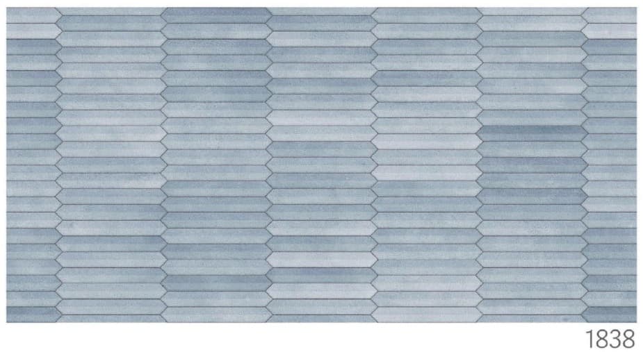 Subway Wall Tile | Size: 300 x 600 mm (1 ft x 2 ft) | Surface: Grooved | Finish: Glossy | Vitrified Tile | Coverage Per Box: 10 sq. ft. | Box Quantity: 5 pcs | Color: Blue