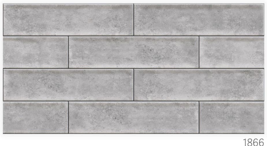 Subway Wall Tile | Size: 300 x 600 mm (1 ft x 2 ft) | Surface: Grooved | Finish: Glossy | Vitrified Tile | Coverage Per Box: 10 sq. ft. | Box Quantity: 5 pcs | Color: Grey
