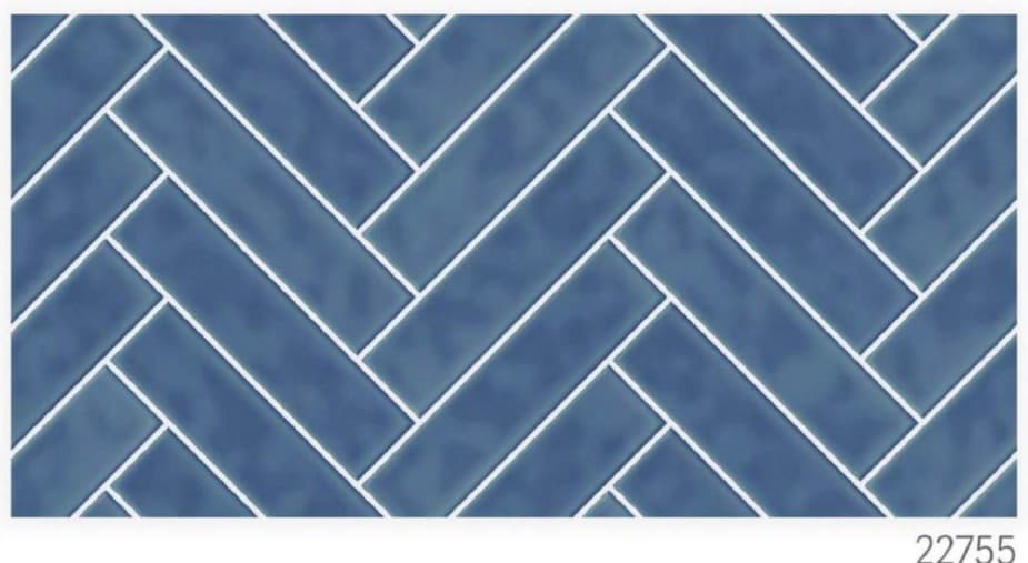 Subway Wall Tile | Size: 300 x 600 mm (1 ft x 2 ft) | Surface: Grooved | Finish: Glossy | Vitrified Tile | Coverage Per Box: 10 sq. ft. | Box Quantity: 5 pcs | Color: Blue