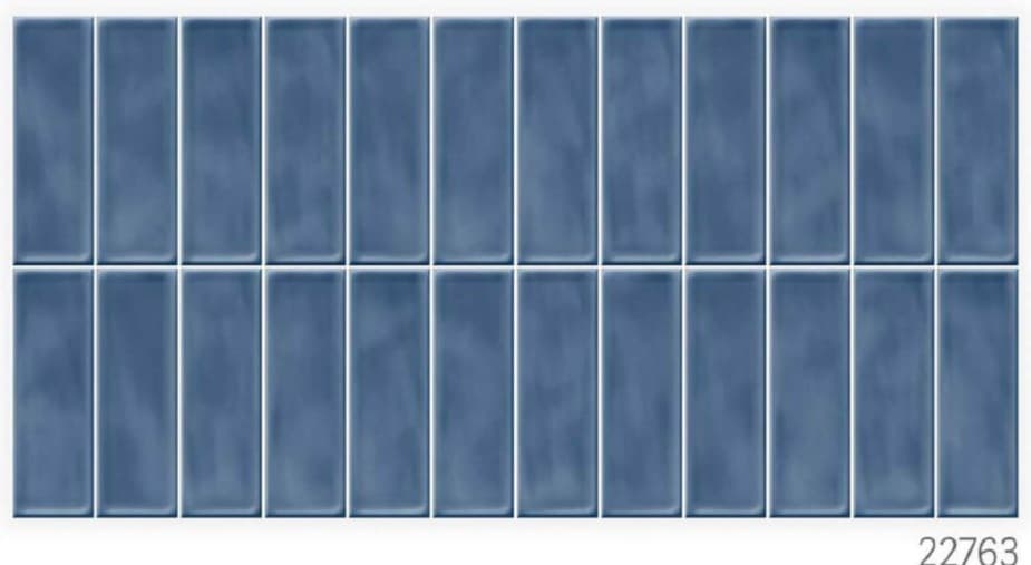 Subway Wall Tile | Size: 300 x 600 mm (1 ft x 2 ft) | Surface: Grooved | Finish: Glossy | Vitrified Tile | Coverage Per Box: 10 sq. ft. | Box Quantity: 5 pcs | Color: Blue