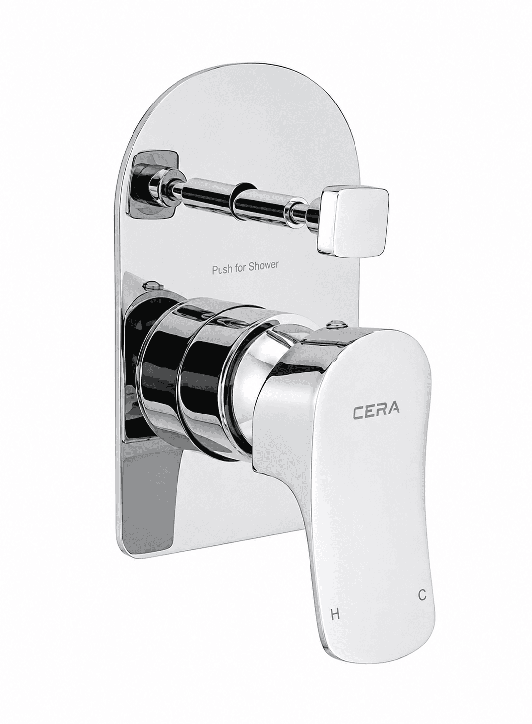 Perla Exposed Part for High Flow Single Lever Concealed Diverter | Chrome Finish | Compatible With Concealed Part (F4030301 sold separately)